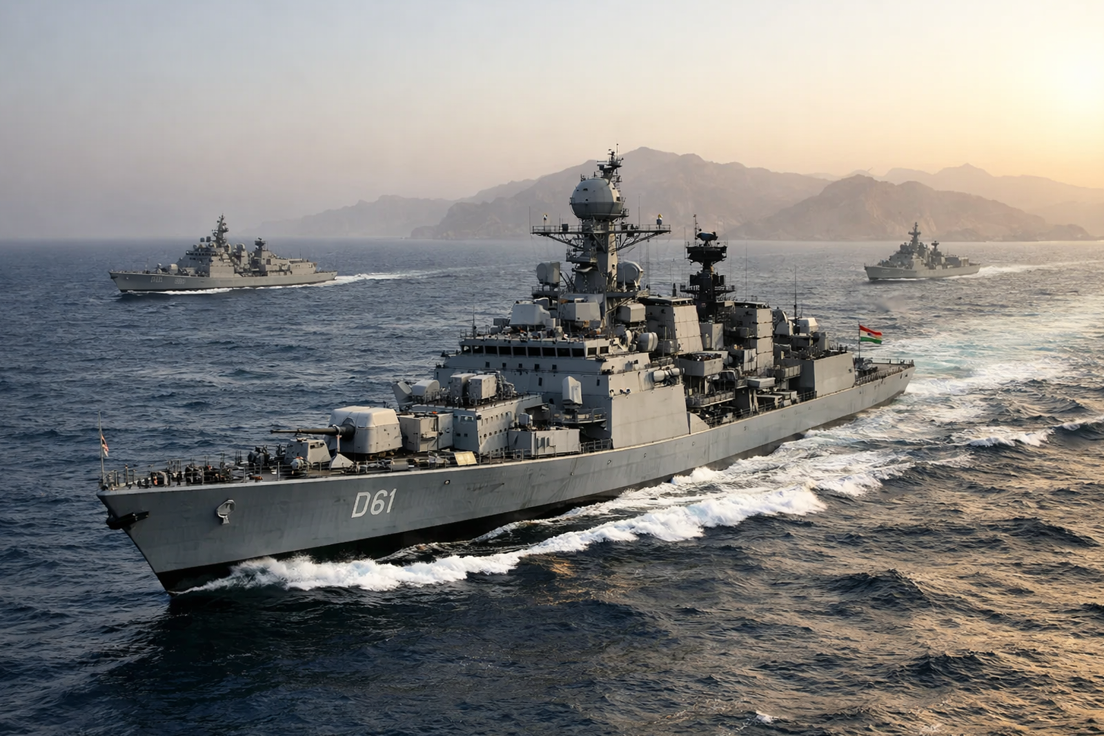 Indian Navy Deploys Three Warships in Gulf of Oman; INS Delhi Clears Strait of Hormuz